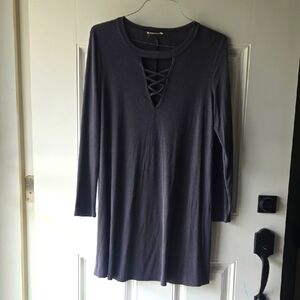 Let Them Eat Cake Long Sleeve Ribbed Mini Dress